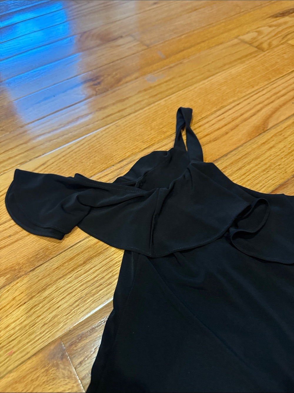 Express Black Ruffle Tank Top - Picture 3 of 4